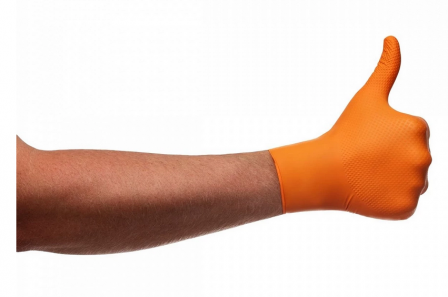 GANT NITRILE NON POUDRE ORANGE GOGRIP TAILLE S