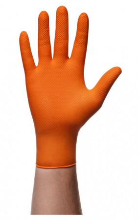 GANT NITRILE NON POUDRE ORANGE GOGRIP TAILLE M