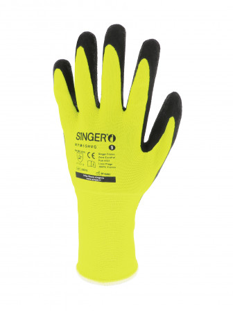 GANTS LATEX GRIS/NYLON JAUNE FLU CV1