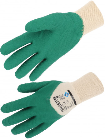 GANTS LATEX VERT S/INTERLOCK T8