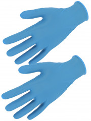 100 GANTS NITRILE BLEU, S