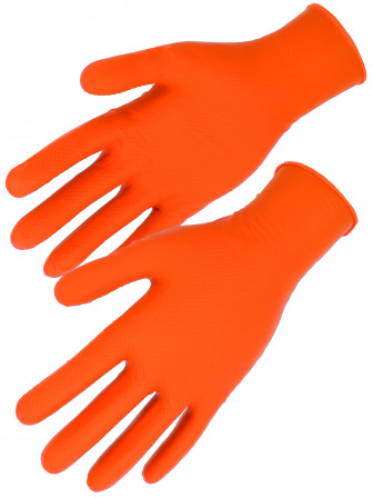 100 GANTS NITRILE ORANGE L