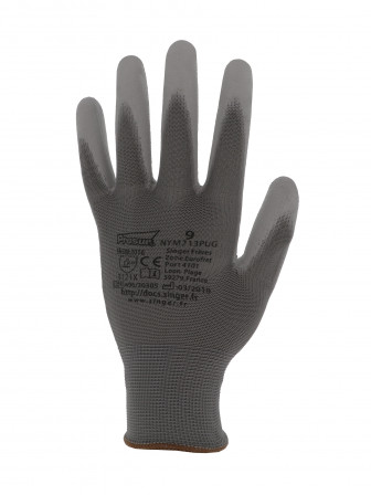 GANTS POLYESTER GRIS END PU GRIS T11 CAV
