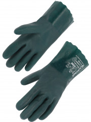 GANTS PVC VERT DBLE ENDUC. 27 CM 10
