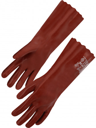 GANTS PVC ROUGE 40CM, 10
