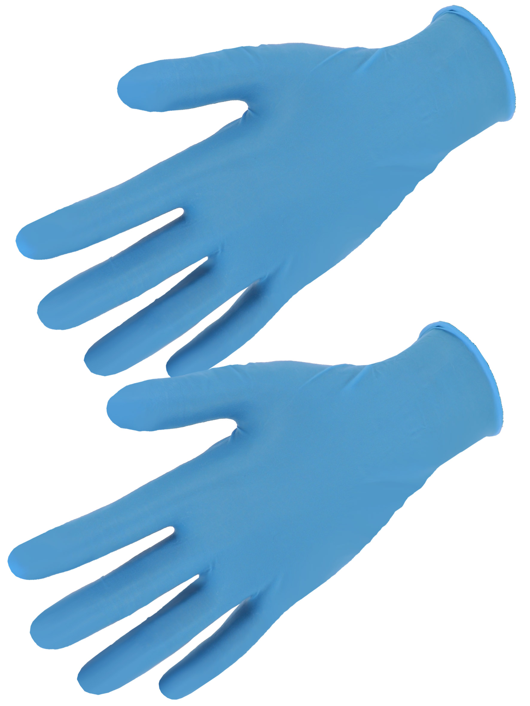 100 GANTS NITRILE BLEU, S