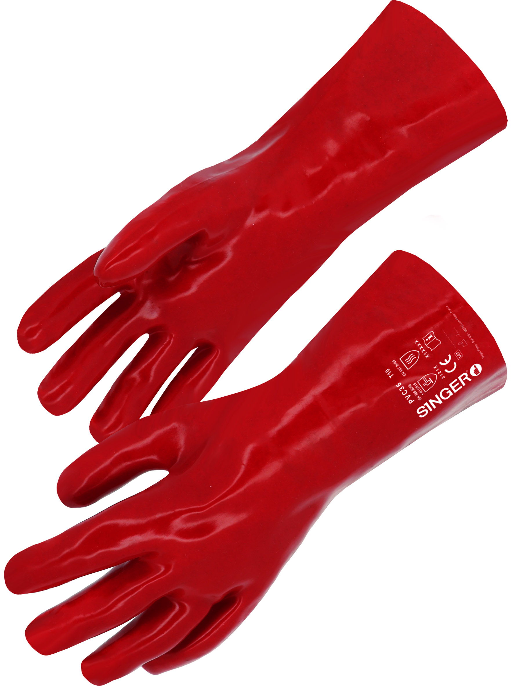 GANTS PVC ROUGE 35 CM 10