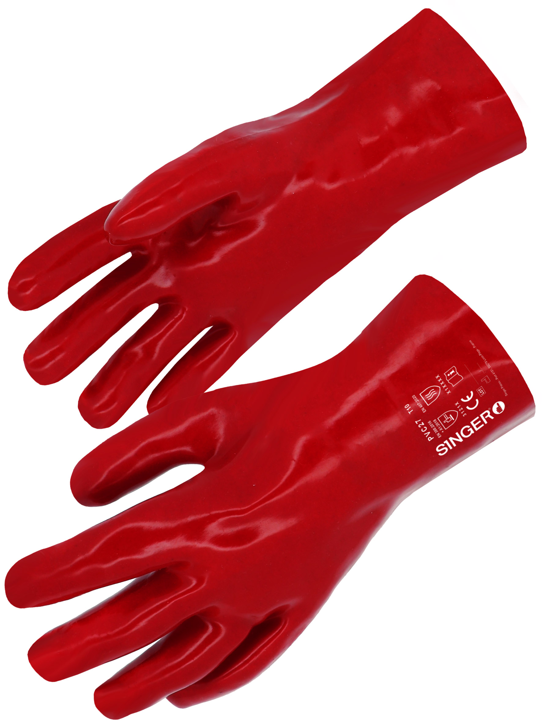GANTS PVC ROUGE 27 CM 10