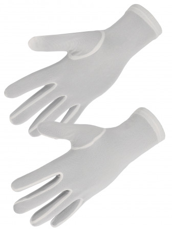 GANTS NYLON BLANC AVEC OURLET T7