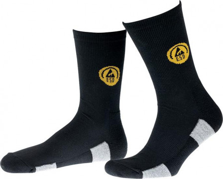 Chaussettes fonctionnelles ESD pointure 42-44noires/grises 