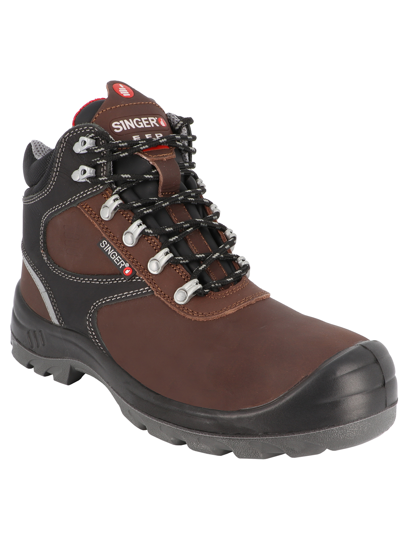 CHAUSSURE HTE FLEUR MARRON S3 47