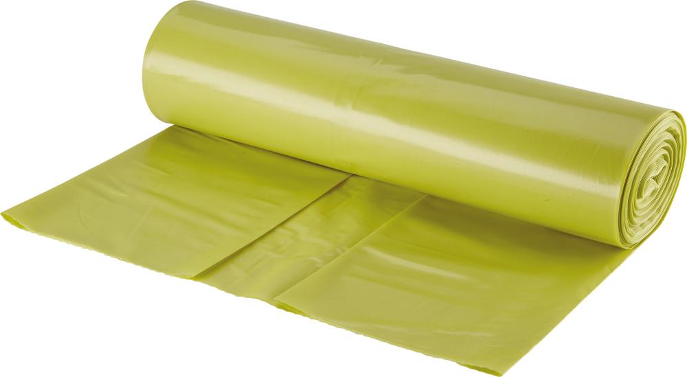 Sac poubelle 120L jaune e nv. 68 µm rouleau de 15