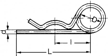 Goupille Beta DIN 11024 3,2 zn double HP E-