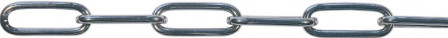 Chaîne à anneaux soudés DIN 5685 zinguée à chaud, C 4,0, livraison par liasse de 30 m