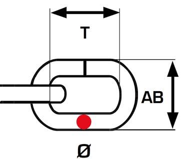 Chaîne à anneaux soudés DIN 5685 zinguée à chaud, C 4,0, livraison par liasse de 30 m