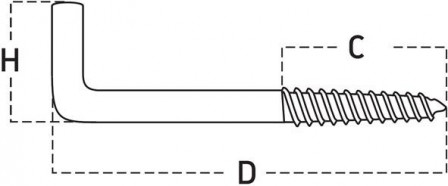 4 Crochet de vis r. zn 4/ 20