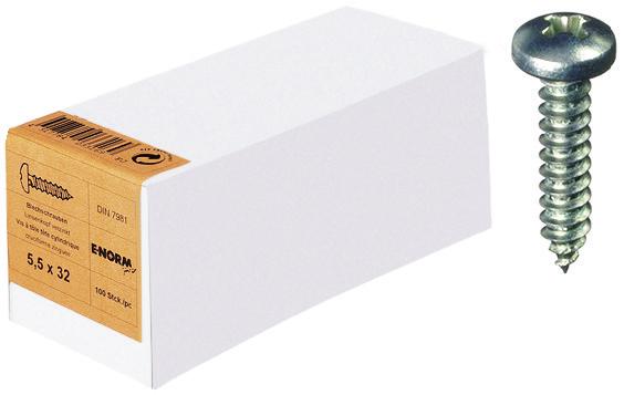 Vis à tôle DIN 7981-C5,5x 13 zn KP 