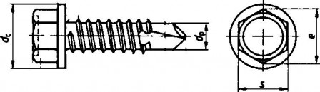 Vis autoperc. DIN 7504-K4,2x 38 zn 