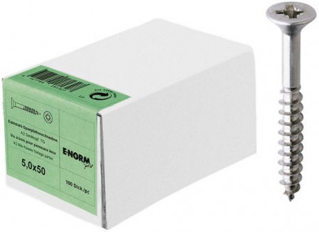 Vis pour panneau agglomere tete fraisee A2 VG PZD 4,0x 16 KP 