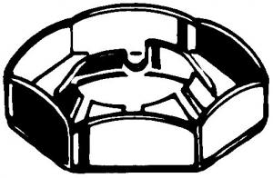 ECROU H FR PAL AC-R-ZN M16  DIN7967