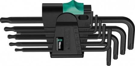 Jeu de clés mâles coudéessix pans 967 PKL/9, Torx 