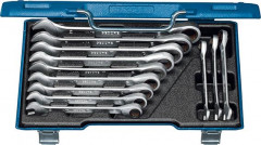 Jeu de clés plates à cliquet 8-19mm 12 pièces 