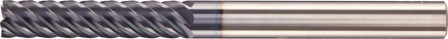 Fraise extra-longue carbure monobloc AlTiN+ D6 45°10mm 