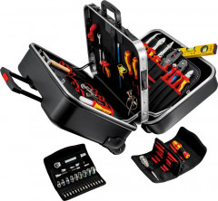 Jeu d'outils Twin Électronique 63 pcs. dans un chariot 