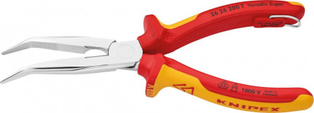 Pince demi-ronde avec tranchant (pince bec de cigogne) avec oeillet de fixation chromee 1 200 mm