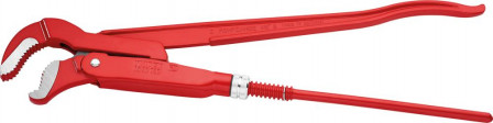 Cle serre-tubes en S revetement poudre, rouge 540 mm