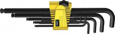 Jeu de clés mâles coudéessur monture 13 pièces 5/ 64