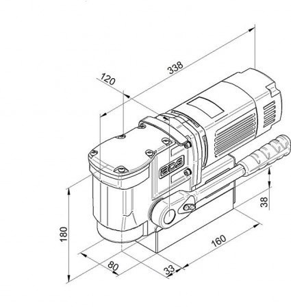 Perceuse magnétique à carotter d'angle MAB 155 230 V 