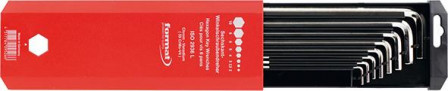 Jeu de clés mâles coudéesdans coffret coulissant six pans femelle longues 2-10x mm 