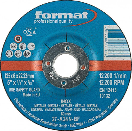 Meule d'ébarbage coudée pour CrNi 115x6mm 