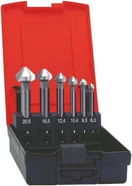 Jeu de fraises coniques longues NU HSS 90° 6,3-20,5mm 