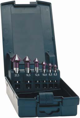 Jeu de fraises coniques Advanced TIALN forme C rectifié CBN 90° 6,3-20,5mm 