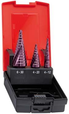 Jeu de forets étagés HSS TiALN goujure hélicoïdale4-30mm 