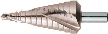 Foret étagé universel HSSgoujure hélicoïdale 4-12 mm