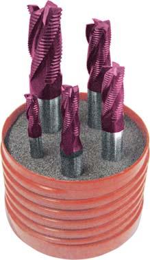 Jeu de fraises d'ébauchescourtes DIN844 HSSE-PM T iALN 5 pièces 6-16mm 