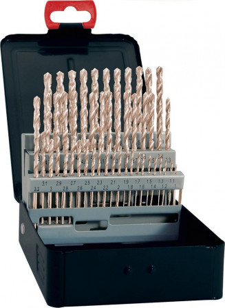 Jeu de forets hélicoïdauxDIN338 HSS type N pas de 0,5 1-13mm 