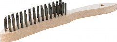 Brosse à main acier lisse2 rangs mm 
