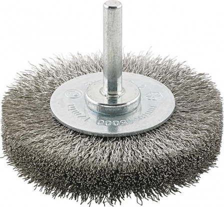 Brosse circulaire inox ondulée 70x6x mm 