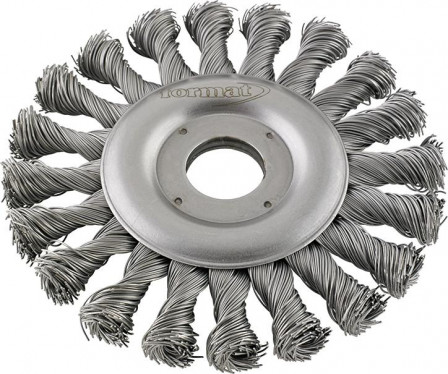 Brosse circulaire acier torsadée 115x mm 