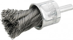 Brosse-pinceau acier torsadée 6mm 20x29x0,35mm 