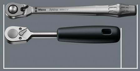 Cliquet réversible à levier ZYKLOP metal switch 1/4