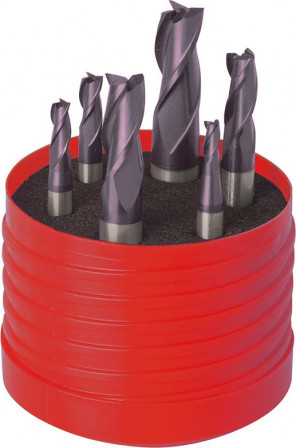 Jeu de fraises carbure monobloc longues TiAlN D3queue HB 6 pièces 4/5/6/8/10/12mm 
