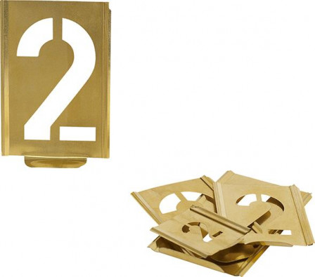 Pochoir de marquage 0-9 hauteur caractères 70mm 