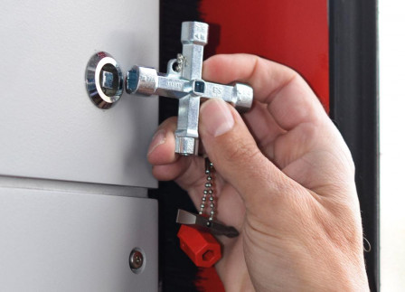 Clé d'armoire de distribution Doublehead Key 