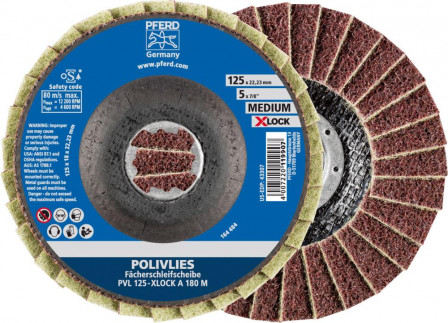 Disque intissé X-LOCK PVLA 125mm 180 moyen 