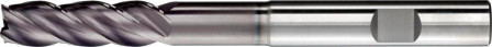 Fraise HPC extra-longue carbure monobloc type INOX TiALN 35/38° D4 20mm  